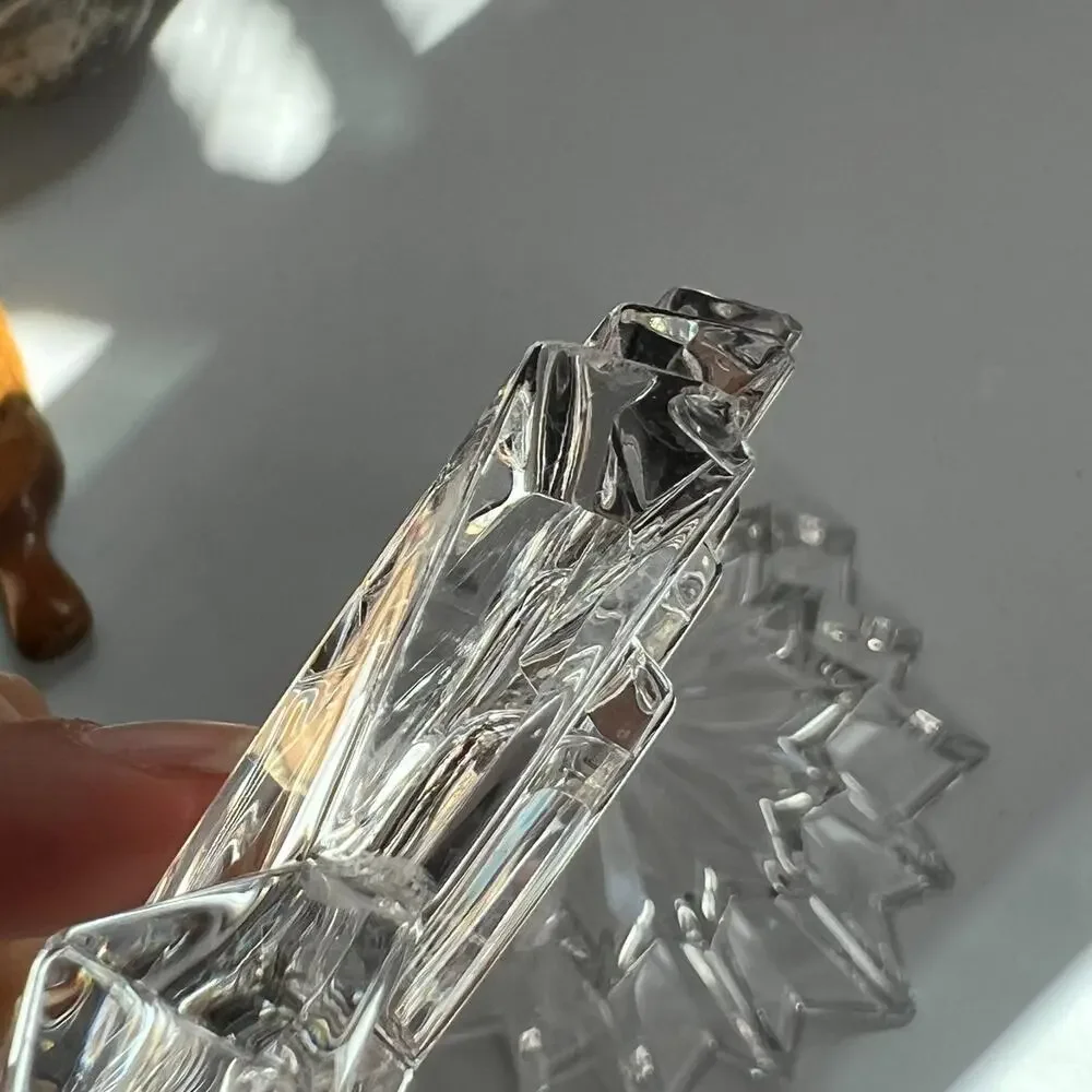 Crystal Box Star With Heavy Lead Shaped Clear Cut Trinket/Jewelry